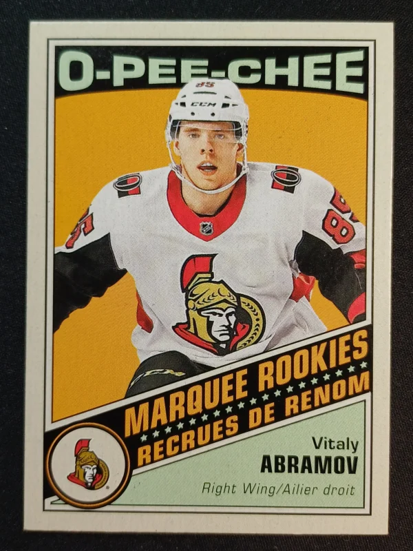 2019/2020 Upper Deck O-Pee-Chee Retro Marquee Rookie 531 Vitaly Abramov Paralel