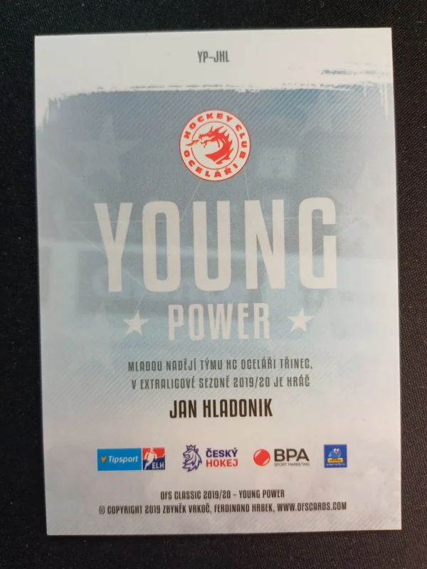 2019/2020 OFS OFS Classic Young Power YP-JHL Jan Hladonik Inzert - Image 2