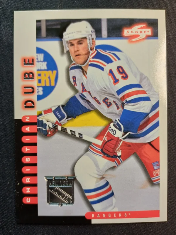 1997/1998 Pinnacle Score team set New York Rangers Base 14 of 20 Christian Dube