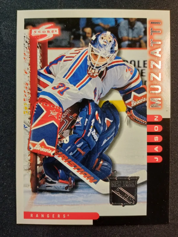 1997/1998 Pinnacle Score team set New York Rangers Base 17 of 20 Jason Muzzatti