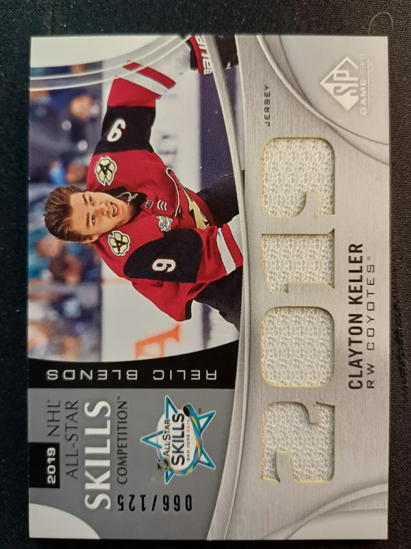 2019/2020 Upper Deck SPGU 2019 NHL All-Star Skills Competition Relic Blends ASRB-CK Clayton Keller Jersey 066/125