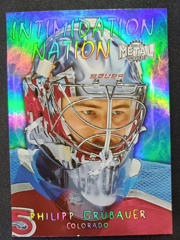 2020/2021 Upper Deck Skybox Metal Universe Intimidation Nation IN-07 Philipp Grubauer Inzert