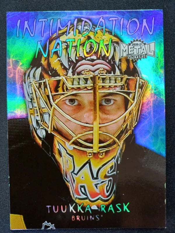 2020/2021 Upper Deck Skybox Metal Universe Intimidation Nation IN-17 Tuukka Rask Inzert