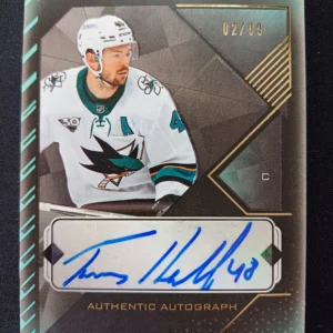 2021/2022 Upper Deck Black Diamond Authentic Autographs BDB-TH Tomas Hertl AUTO 02/99