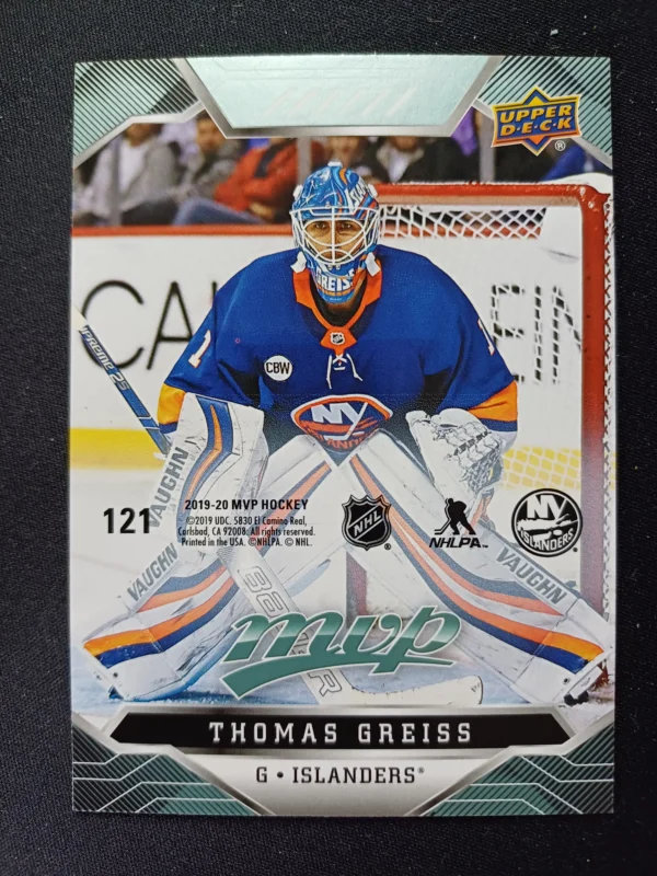 2019/2020 Upper Deck MVP Puzzle Back - Burns 121 Thomas Greiss Inzert