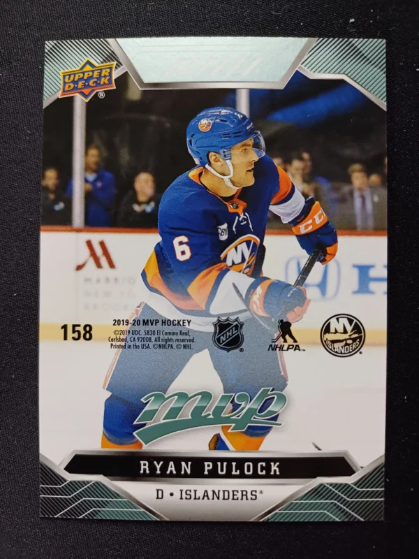 2019/2020 Upper Deck MVP Puzzle Back - Wheeler 158 Ryan Pulock Inzert