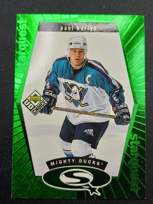 1998/1999 Upper Deck UD Choice Starquest Green SQ25 Paul Kariya Inzert | Paralel