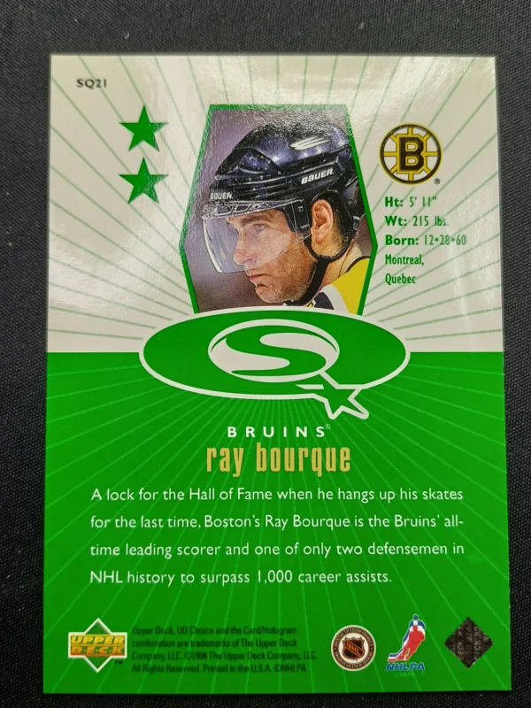 1998/1999 Upper Deck UD Choice Starquest Green SQ21 Ray Bourque Inzert | Paralel - Image 2