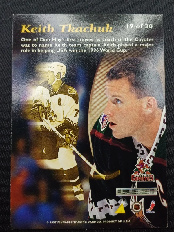 1996/1997 Pinnacle Mint Collection Bronze 19 Keith Tkachuk Paralel - Image 2