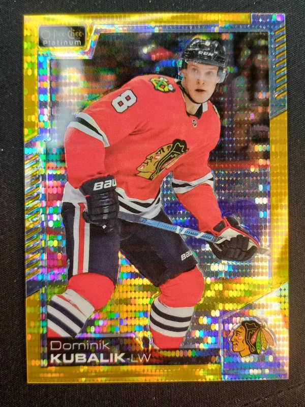 2020/2021 Upper Deck OPC Platinum Seismic Gold 65 Dominik Kubalik Paralel 47/50