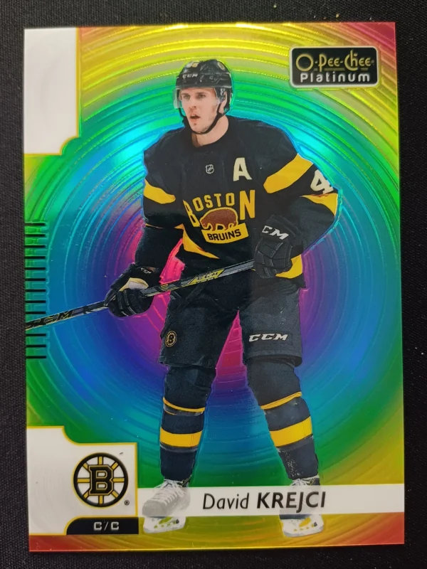 2017/2018 Upper Deck OPC Platinum Rainbow Color Wheel 36 David Krejci Paralel