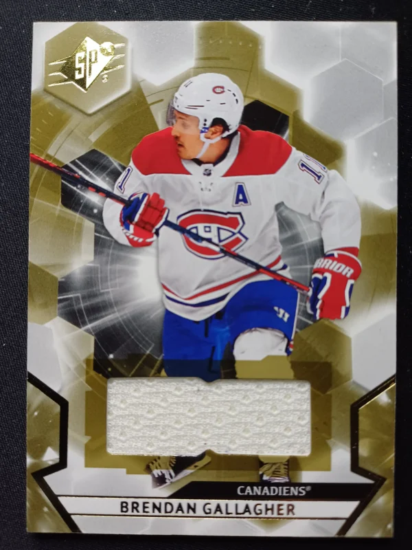 2020/2021 Upper Deck SPx Base Materials 81 Brendan Gallagher Jersey