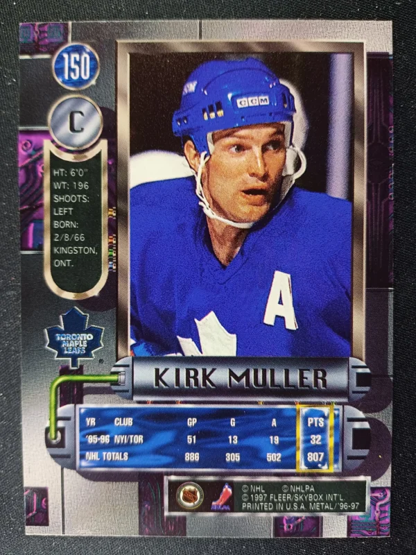 1996/1997 Fleer Metal Universe Base 150 Kirk Muller - Image 2