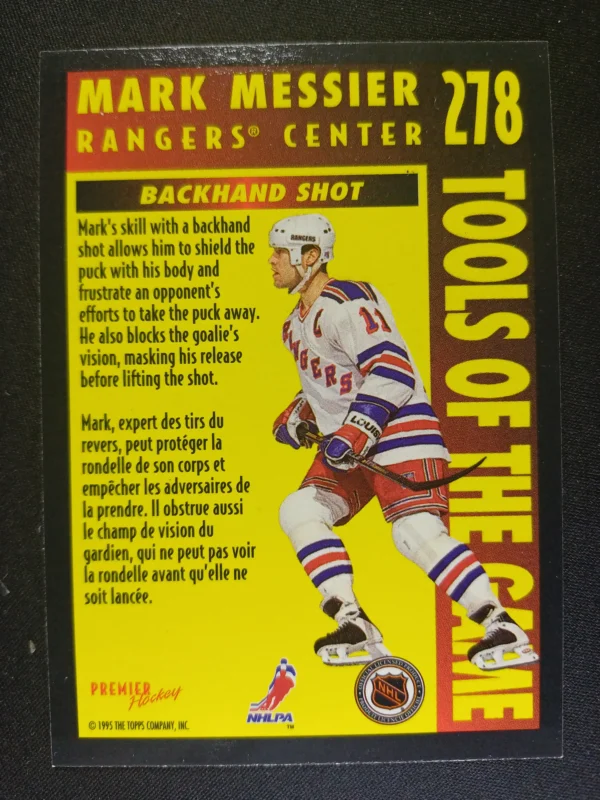 1994/1995 Topps OPC Premier Base 278 Mark Messier - Image 2