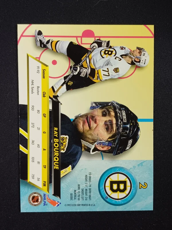 1992/1993 Fleer Ultra Base 2 Ray Bourque - Image 2