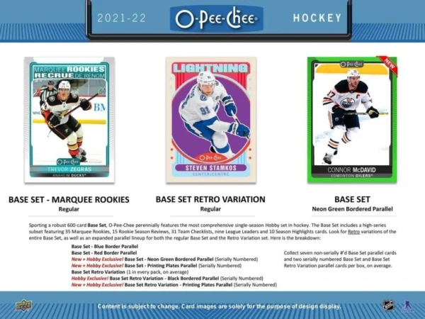 2021/22 Upper Deck O-Pee-Chee Hockey Hobby balíček - Image 5