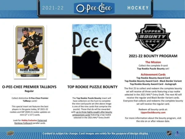 2021/22 Upper Deck O-Pee-Chee Hockey Hobby balíček - Image 4