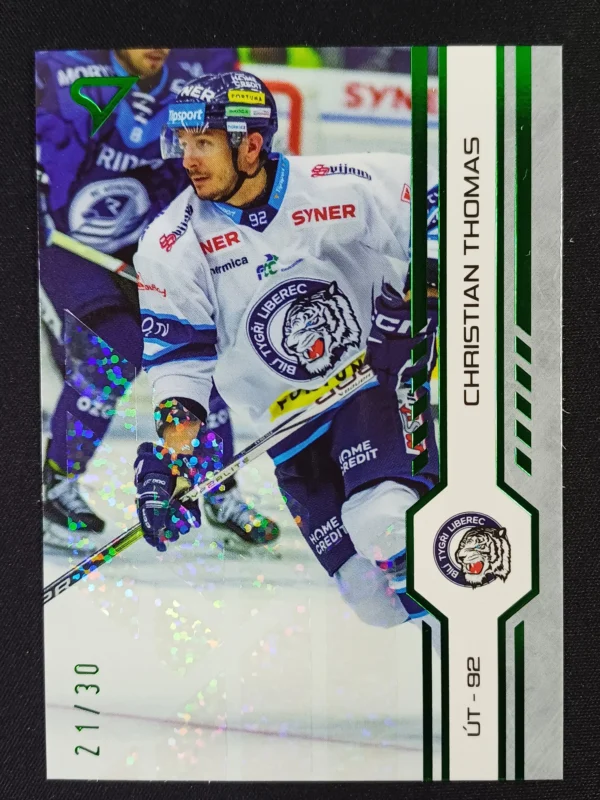 2024/2025 Sportzoo Serie 1 Green Glitter 124 Christian Thomas Paralel 21/30