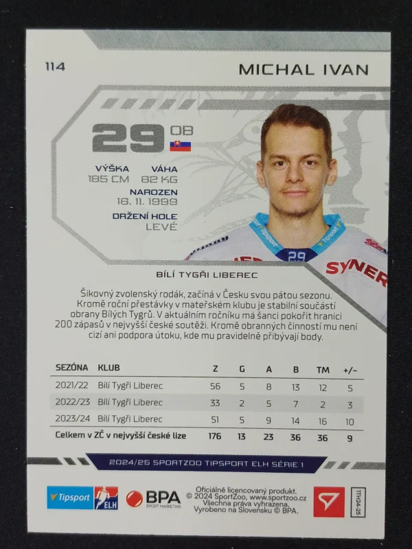 2024/2025 Sportzoo Serie 1 Red Sparks 114 Michal Ivan Paralel - Image 2