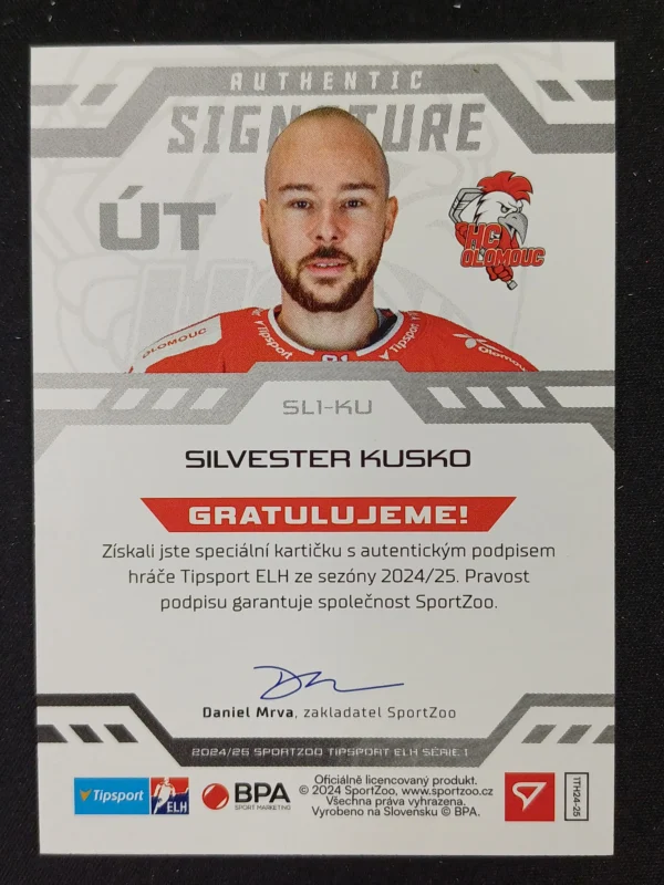 2024/2025 Sportzoo Serie 1 Authentic Signature SL1-KU Silvester Kusko AUTO 81/99 - Image 2