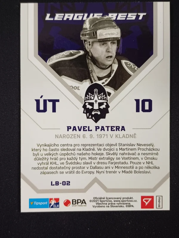 2021/2022 Sportzoo Serie 1 League Best LB-02 Pavel Patera Inzert - Image 2