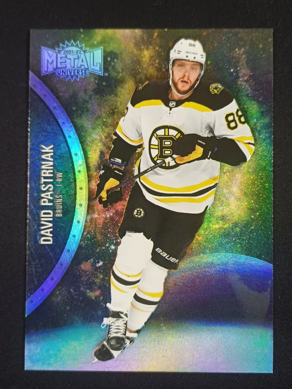 2021/2022 Upper Deck Skybox Metal Universe Spectrum 55 David Pastrnak Paralel